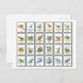 Cartes Pour Fêtes Annuelles Dinosaures (Devant / Derrière)