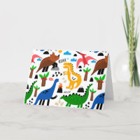 Dinosaures motif transparent