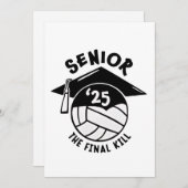 Cartes Pour Fêtes Annuelles Diplôme supérieur de volley-ball 2025 (Devant / Derrière)
