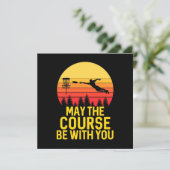 Cartes Pour Fêtes Annuelles Disc Golf Avec Toi (Debout devant)