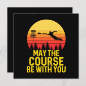 Cartes Pour Fêtes Annuelles Disc Golf avec vous (Devant / Derrière)