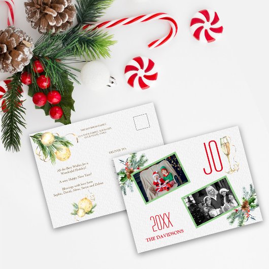 Cartes Pour Fêtes Annuelles Disposition de vacances à l'aquarelle Photos de fa