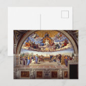 Cartes Pour Fêtes Annuelles Disputation du Saint Sacrement par Raphael (Devant / Derrière)