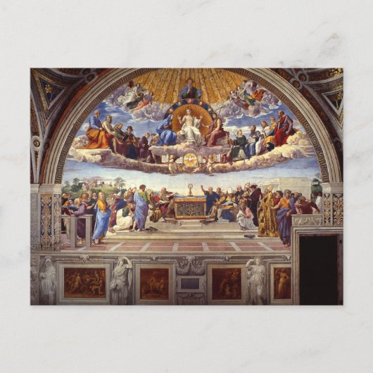 Cartes Pour Fêtes Annuelles Disputation du Saint Sacrement par Raphael (Devant)