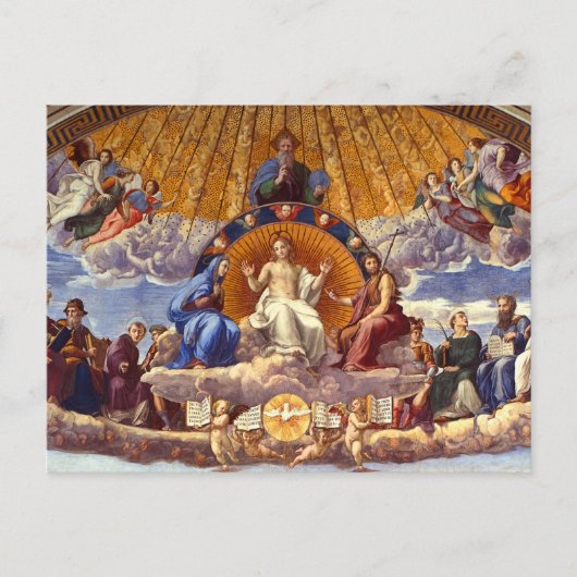 Cartes Pour Fêtes Annuelles Disputation du Saint Sacrement par Raphael (Devant)
