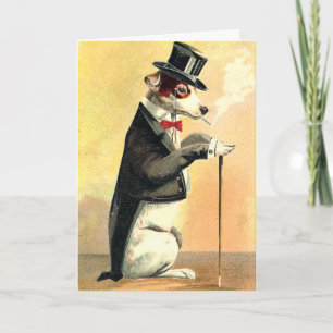 Cartes Pour Fêtes Annuelles Distinguished Dog