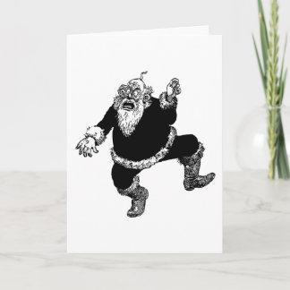 Cartes Pour Fêtes Annuelles Disturpé fou en colère Vintage Noël Père Noël