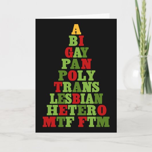 Cartes Pour Fêtes Annuelles Diversité Arbre de Vacances (Devant)