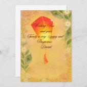 Cartes Pour Fêtes Annuelles Diwali (Devant / Derrière)