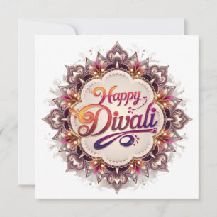 Cartes Pour Fêtes Annuelles Diwali élégant et heureux Festival des lumières