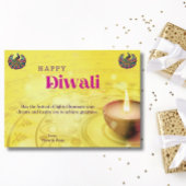 Cartes Pour Fêtes Annuelles Diwali Yellow Mandala Lamp Salutation