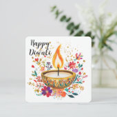 Cartes Pour Fêtes Annuelles Diya de la dévotion (Debout devant)