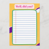 Cartes Pour Fêtes Annuelles DNF Tracker for  Book Readers (Dos)