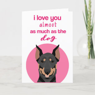 Cartes Pour Fêtes Annuelles Doberman Doberman Valentine's Day Card