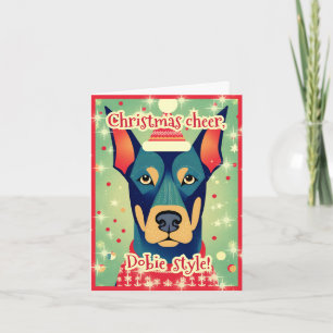 Cartes Pour Fêtes Annuelles Doberman Dobie Festif Drôle Noël