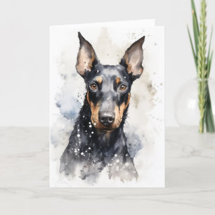 Cartes Pour Fêtes Annuelles Doberman Holiday
