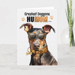 Cartes Pour Fêtes Annuelles Doberman Pinscher Chien plus grand HuMOM Fête des 