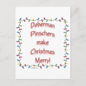 Cartes Pour Fêtes Annuelles Doberman Pinschers Font Noël Joyeux (Devant)