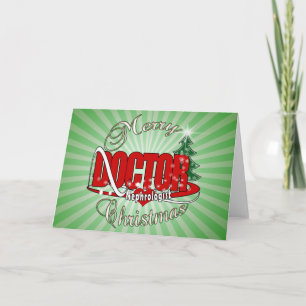 CARTES POUR FÊTES ANNUELLES DOCTEUR CHRISTMAS DE NÉPHROLOGUE
