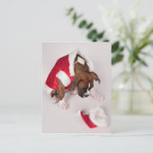 Cartes Pour Fêtes Annuelles Dog à Santa costume (Debout devant)