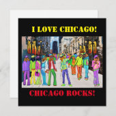 Cartes Pour Fêtes Annuelles Dog Town Chicago (Devant / Derrière)