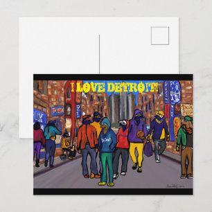 Cartes Pour Fêtes Annuelles Dog Town City - Détroit