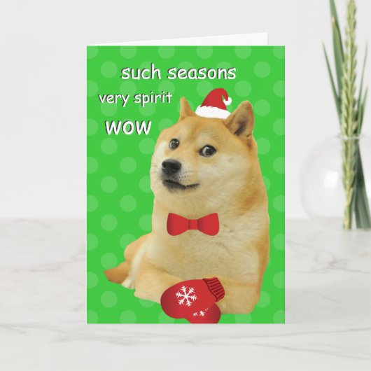 Cartes Pour Fêtes Annuelles Doge Funny Meme (Devant)