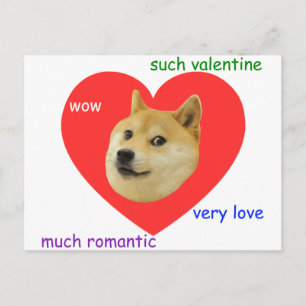 Cartes Pour Fêtes Annuelles Doge Much Valentines Day Very Love Recherche roman