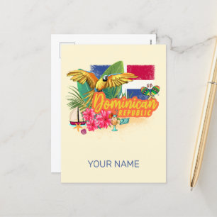 Cartes Pour Fêtes Annuelles Dominican Republic Caribbean Island