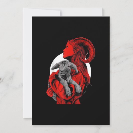 Cartes Pour Fêtes Annuelles Don de chèvre Satan (Devant)