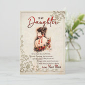 Cartes Pour Fêtes Annuelles Don de fille | Lettre À Ma Fille De Maman (Debout devant)