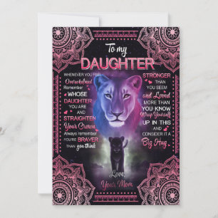 Cartes Pour Fêtes Annuelles Don de fille   Lettre À Ma Fille De Maman