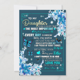 Cartes Pour Fêtes Annuelles Don de fille   Lettre À Ma Fille De Maman