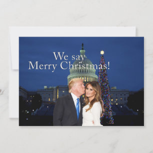 Cartes Pour Fêtes Annuelles Donald et Melania : On dit Joyeux Noël !