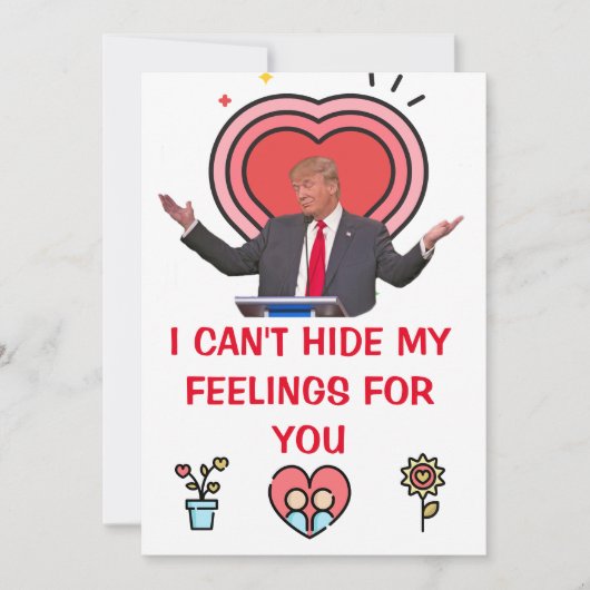 Cartes Pour Fêtes Annuelles donald trump valentines jour FUNNY Holiday Card (Devant)