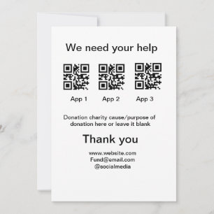 Cartes Pour Fêtes Annuelles Donation Collection conseil pot ajouter votre q r 