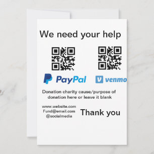 Cartes Pour Fêtes Annuelles Donation Collection conseil pot ajouter votre q r