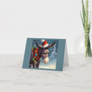 Cartes Pour Fêtes Annuelles Donkey de Noël 2