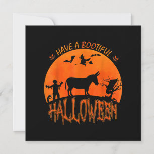 Cartes Pour Fêtes Annuelles Donkey - Halloween heureux  Drôle Costume d'horreu