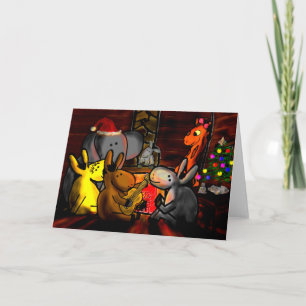 Cartes Pour Fêtes Annuelles donkeys