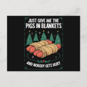 Cartes Pour Fêtes Annuelles Donne-Moi Juste Des Chiens Dans Des Couvertures Fê (Devant)