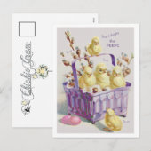 CARTES POUR FÊTES ANNUELLES "DON'T FORGET THE PEEPS" (Devant / Derrière)