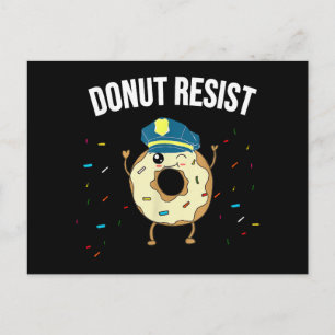 Cartes Pour Fêtes Annuelles Donut Résistez À Mème Drôle Officier De Police Sou