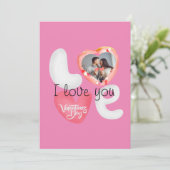 Cartes Pour Fêtes Annuelles donut rose personnalisé pour la Saint-Valentin (Debout devant)