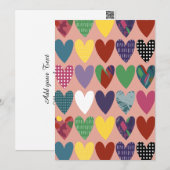 Cartes Pour Fêtes Annuelles Doodle Heart Harmony Abstrait (Devant / Derrière)