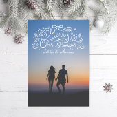 Cartes Pour Fêtes Annuelles Doodle Ribbon Joyeux Noël Festif Photo