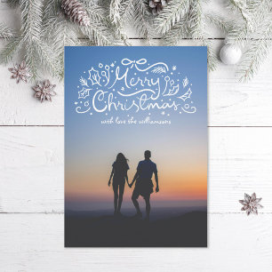 Cartes Pour Fêtes Annuelles Doodle Ribbon Joyeux Noël Festif Photo