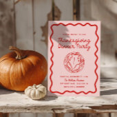 Cartes Pour Fêtes Annuelles Doodle rose blanc rose main tiré à la main Thanksg