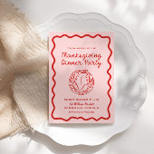 Cartes Pour Fêtes Annuelles Doodle rose blanc rose main tiré à la main Thanksg