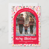 Cartes Pour Fêtes Annuelles Doodle Whimsical Christmas Custom Arch 5 Photo (Devant)